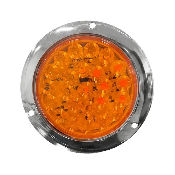 Stop Redondo para Carro Proled Redondo Cromado 4" 24l